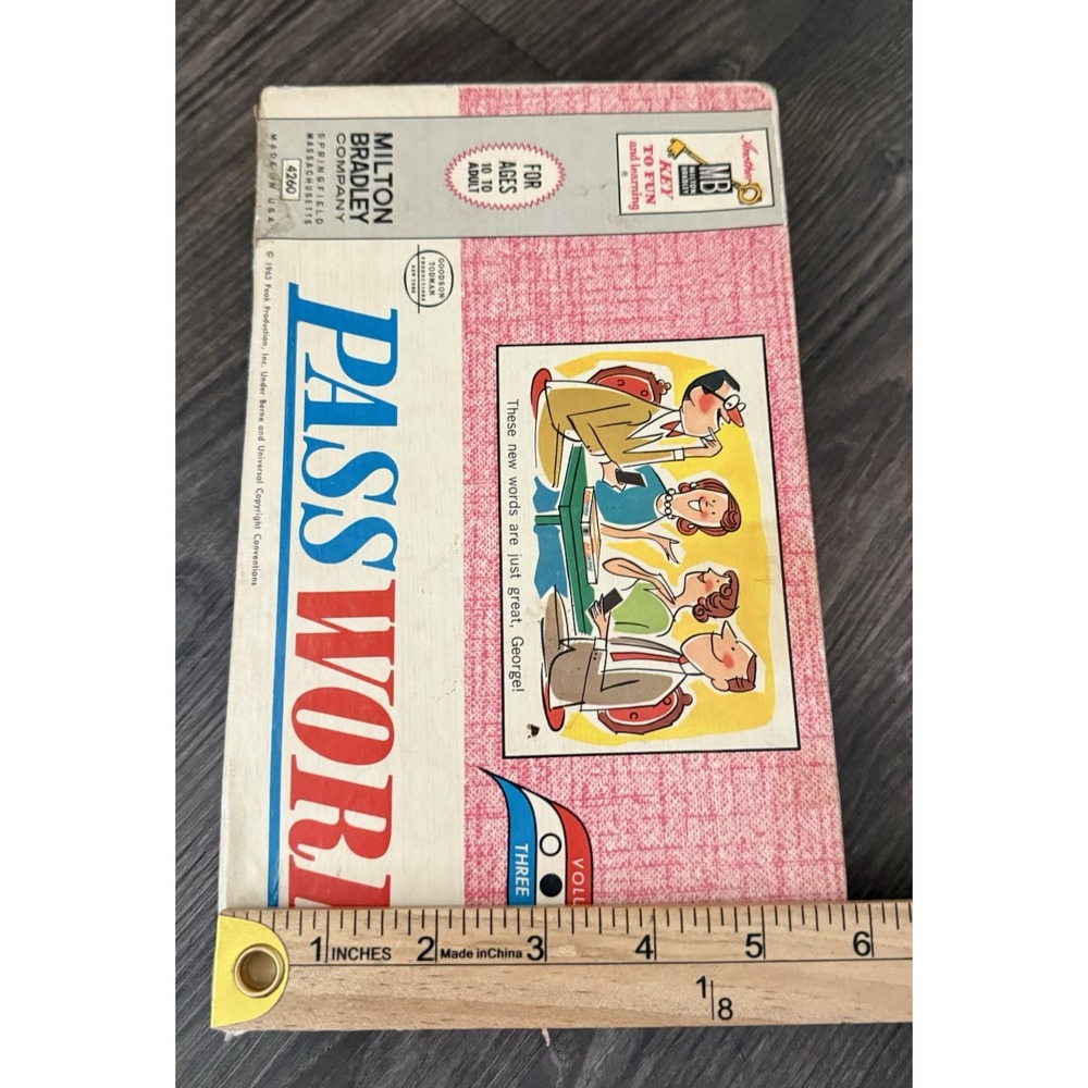 Vintage 1962 Password 12th Edition Board Game 4260 Milton Bradley Complete New - Picture 11 of 12